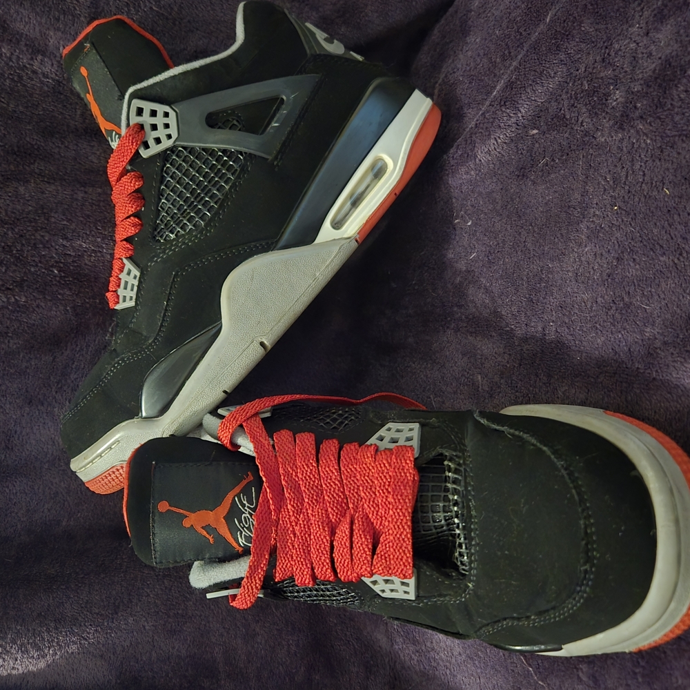 Black and Red Sneakers with Logo